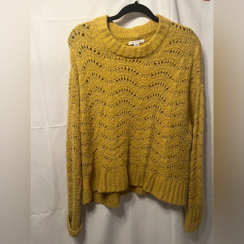 American Eagle Outfitters Mustard Knit Sweater